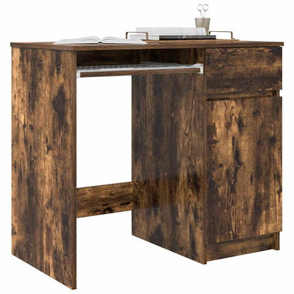 Scrivania Rovere Fumo 86x49x76 cm in Legno Multistrato