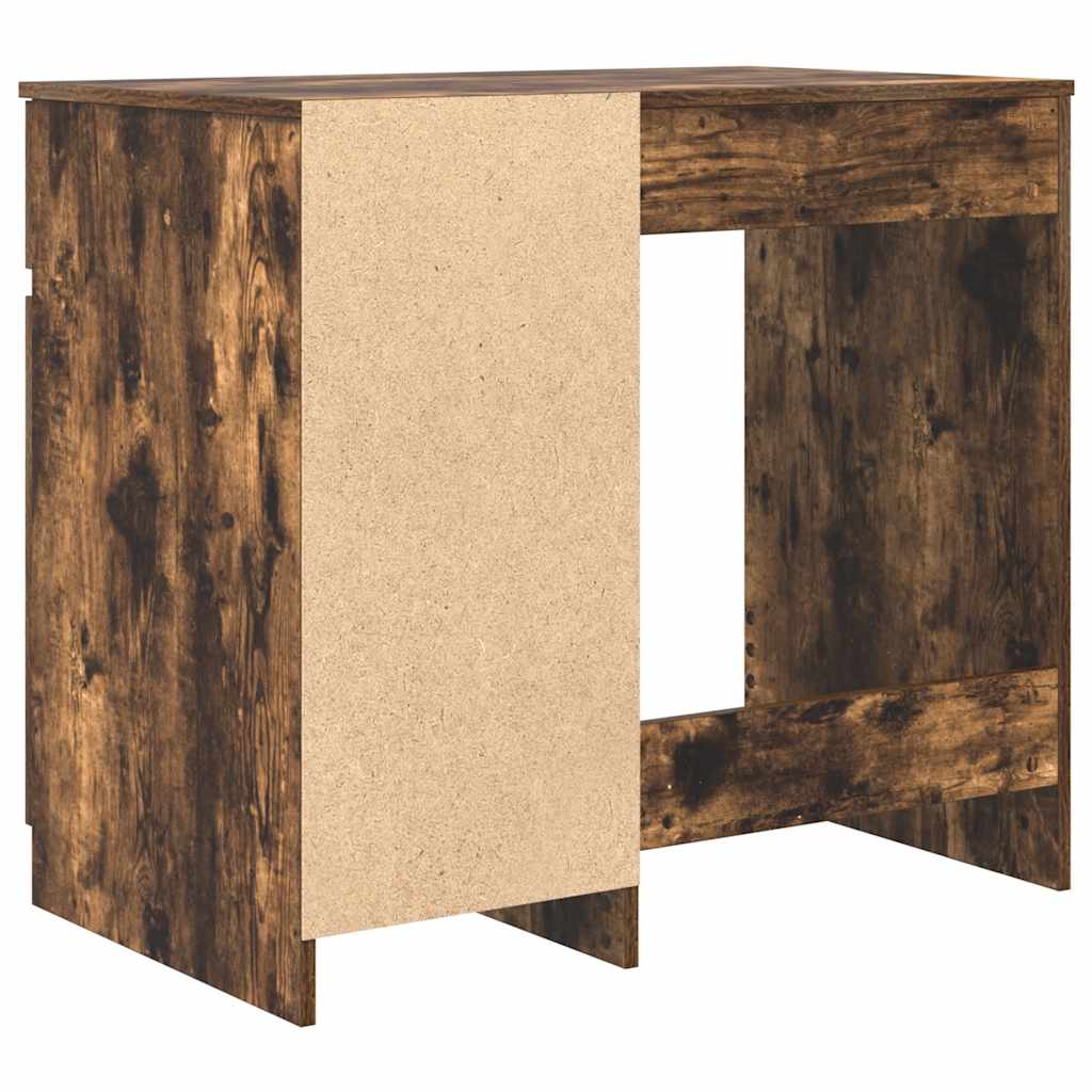 Scrivania Rovere Fumo 86x49x76 cm in Legno Multistrato - homemem39