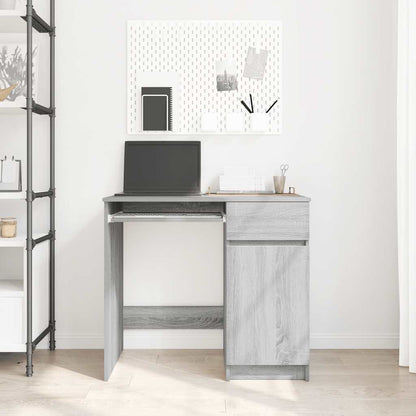 Scrivania Grigio Sonoma 86x49x76 cm in Legno Multistrato | homemem39