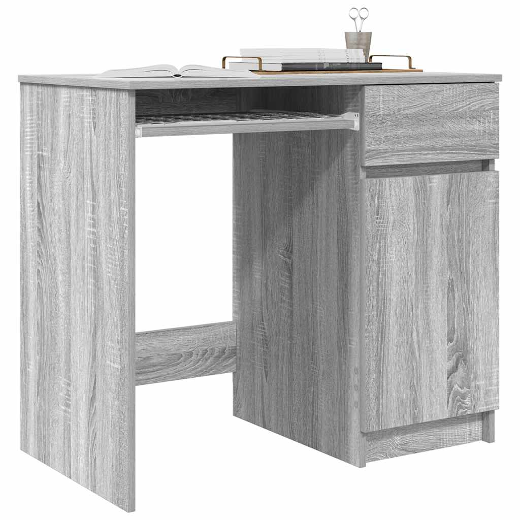 Scrivania Grigio Sonoma 86x49x76 cm in Legno Multistrato