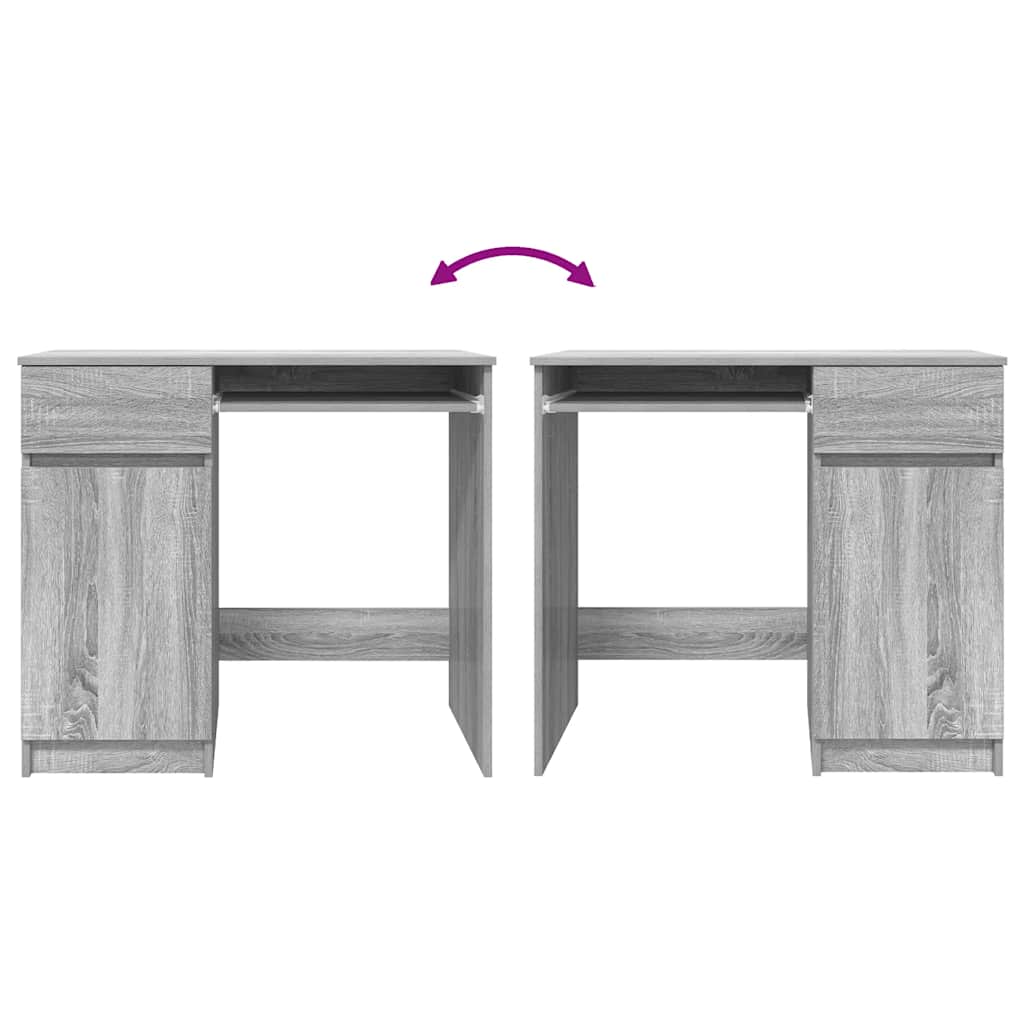 Scrivania Grigio Sonoma 86x49x76 cm in Legno Multistrato | homemem39