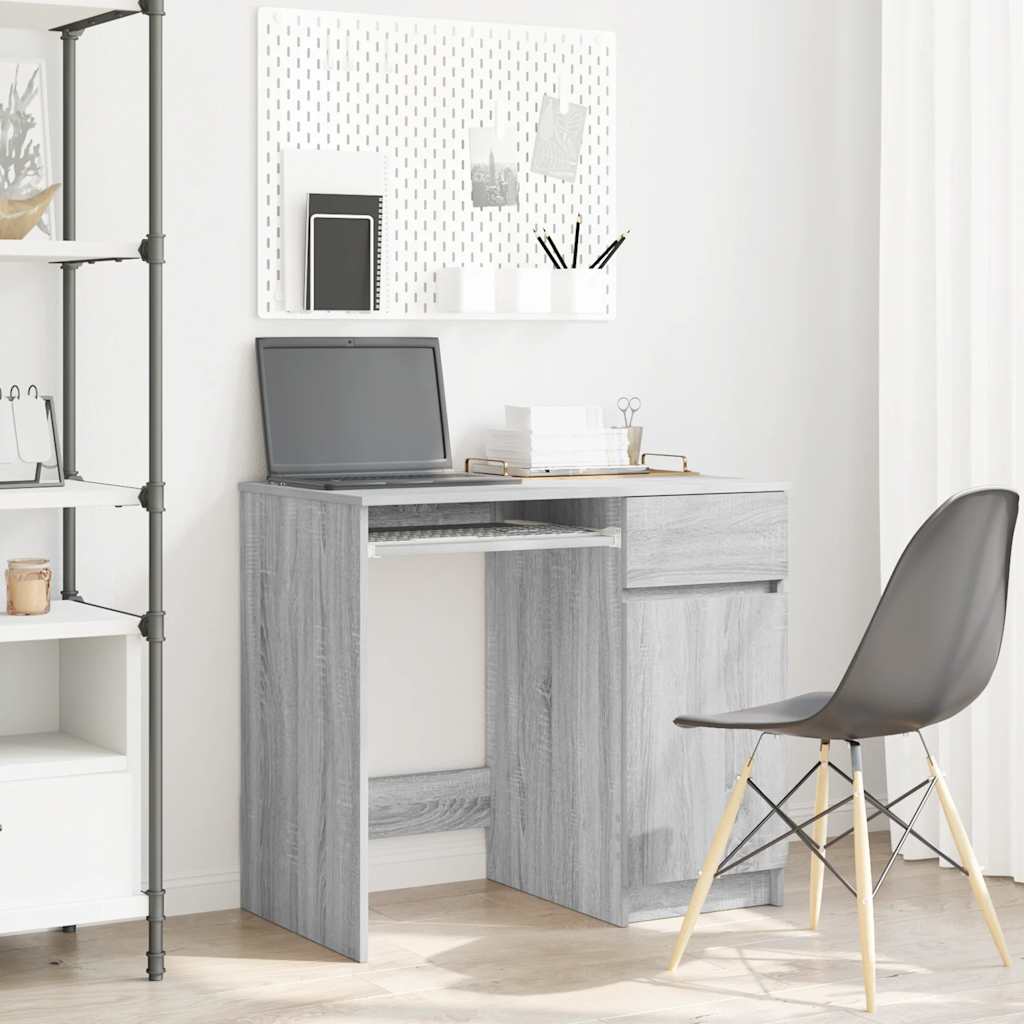 Scrivania Grigio Sonoma 86x49x76 cm in Legno Multistrato | homemem39