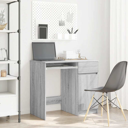 Scrivania Grigio Sonoma 86x49x76 cm in Legno Multistrato | homemem39
