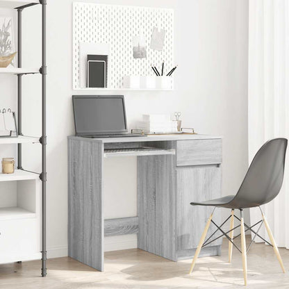 Scrivania Grigio Sonoma 86x49x76 cm in Legno Multistrato - homemem39