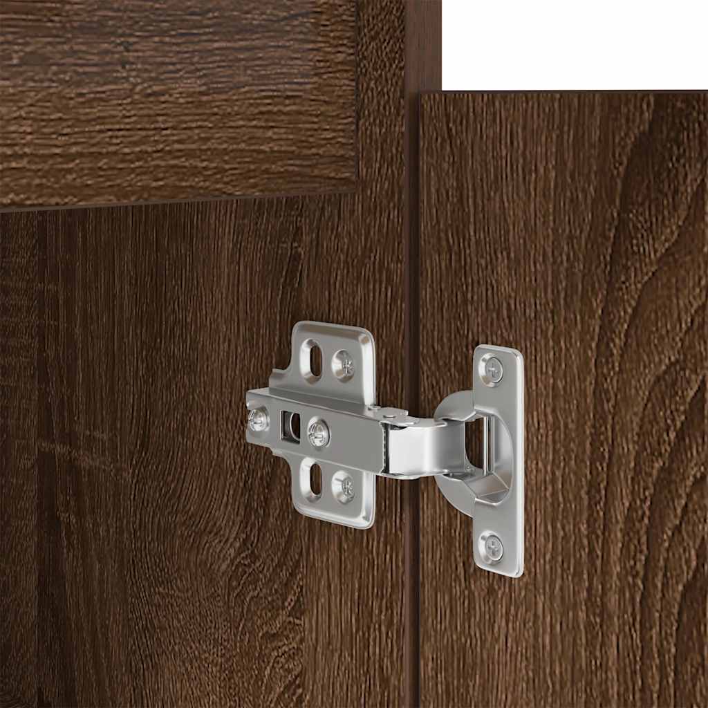 Scrivania Rovere Marrone 86x49x76 cm in Legno Multistrato