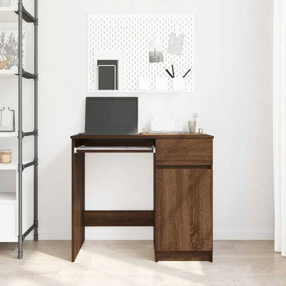 Scrivania Rovere Marrone 86x49x76 cm in Legno Multistrato