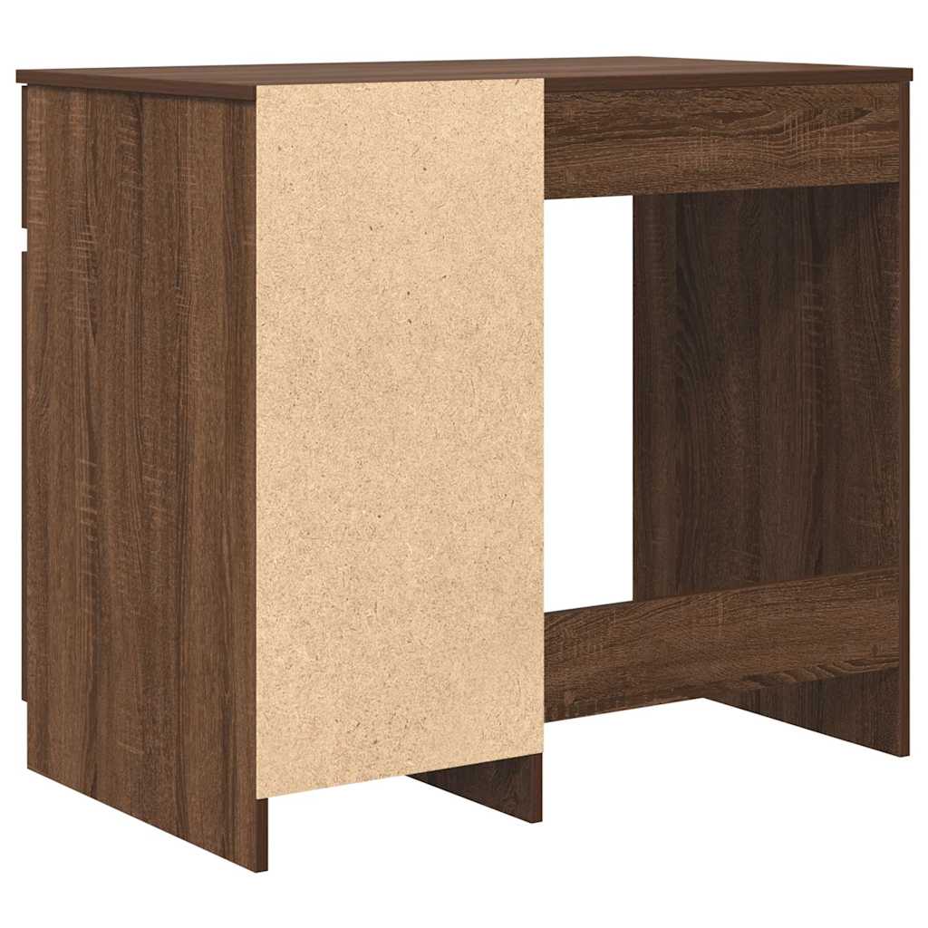 Scrivania Rovere Marrone 86x49x76 cm in Legno Multistrato
