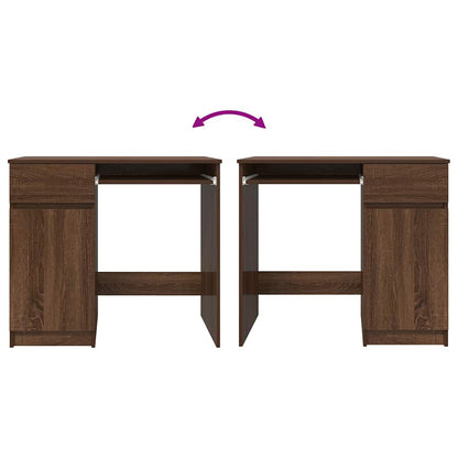 Scrivania Rovere Marrone 86x49x76 cm in Legno Multistrato | homemem39