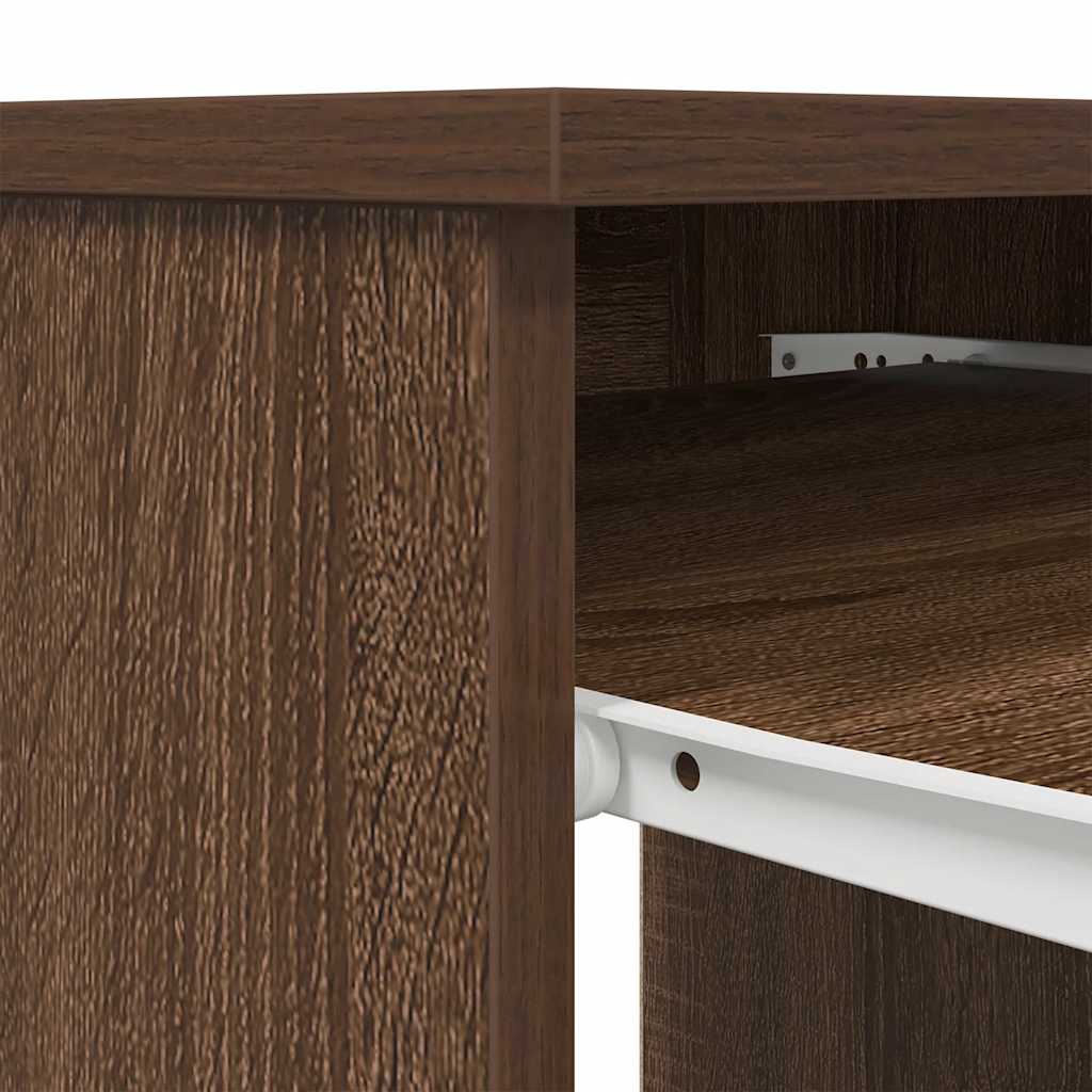 Scrivania Rovere Marrone 86x49x76 cm in Legno Multistrato