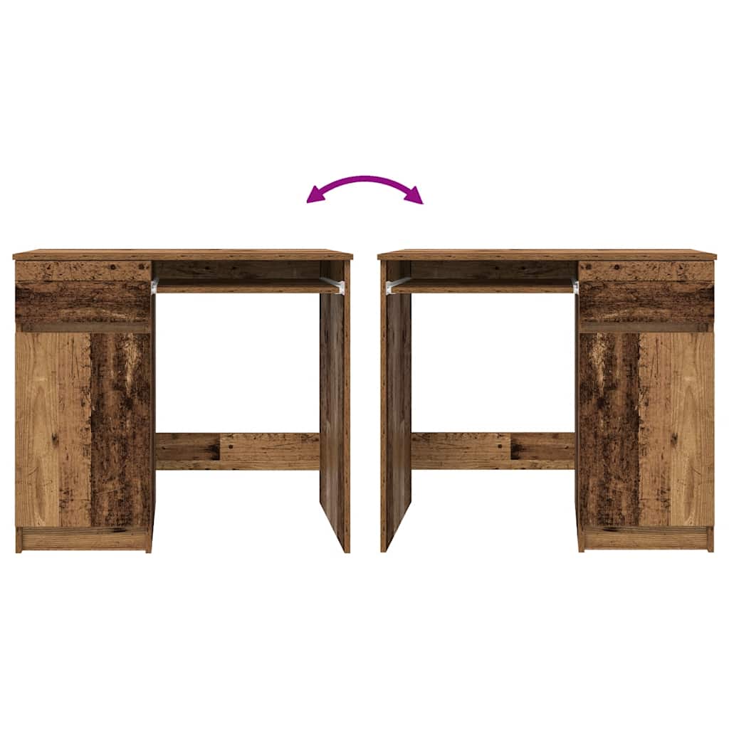 Scrivania Legno Antico 86x49x76 cm in Legno Multistrato - homemem39