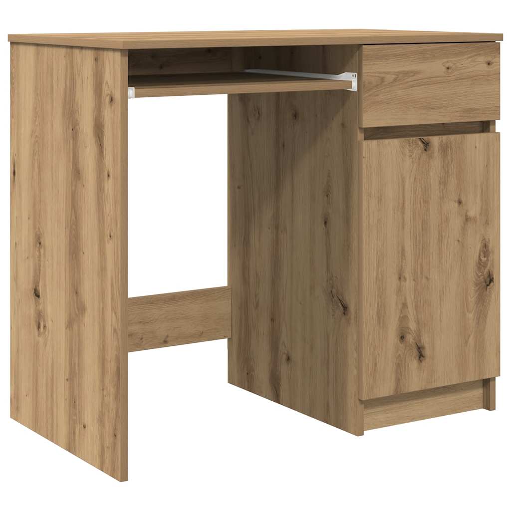 Scrivania Rovere Artigianale 86x49x76 cm in Legno Multistrato