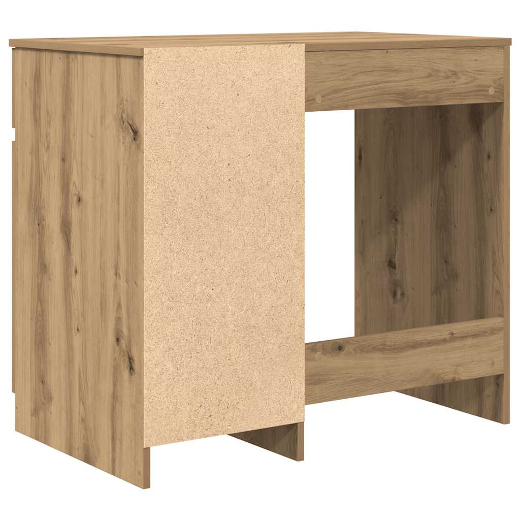Scrivania Rovere Artigianale 86x49x76 cm in Legno Multistrato