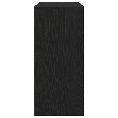 Credenza con Cassetti e Ante Rovere Nero 70,5x34x74,5 cm - homemem39