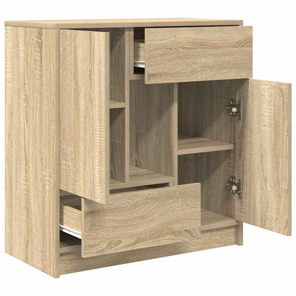 Credenza con Cassetti e Ante Rovere Sonoma 70,5x34x74,5 cm