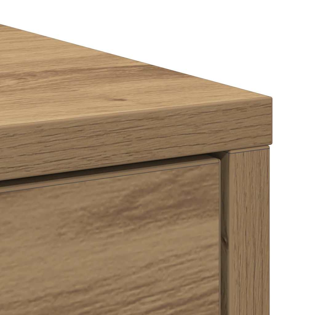 Credenza con Cassetti e Ante Rovere Artigianale 70,5x34x74,5 cm