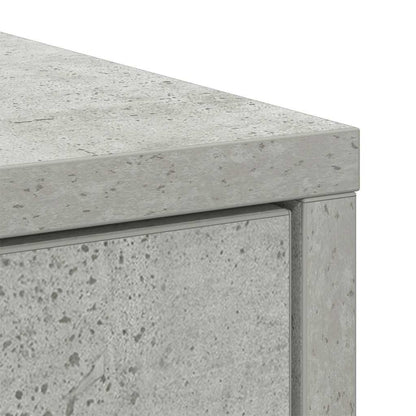 Credenza con Cassetti e Ante Grigio Cemento 73x31x90 cm