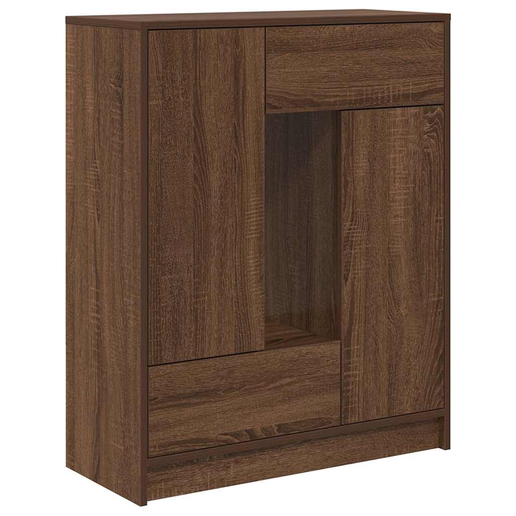 Credenza con Cassetti e Ante Rovere Marrone 73x31x90 cm | homemem39