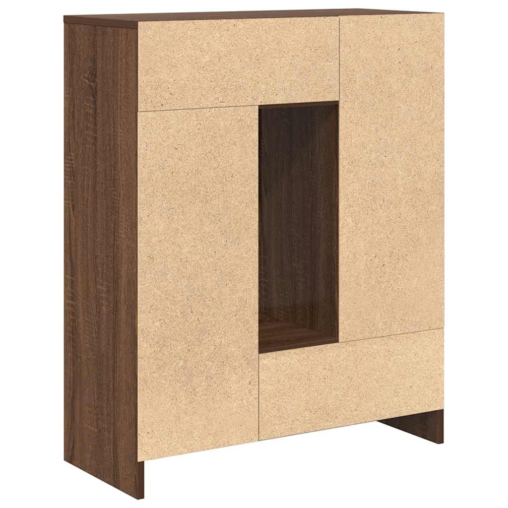 Credenza con Cassetti e Ante Rovere Marrone 73x31x90 cm | homemem39