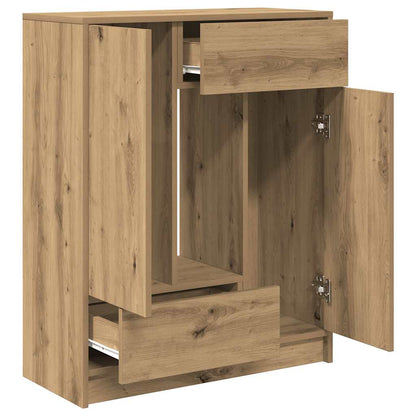 Credenza con Cassetti e Ante Rovere Artigianale 73x31x90 cm