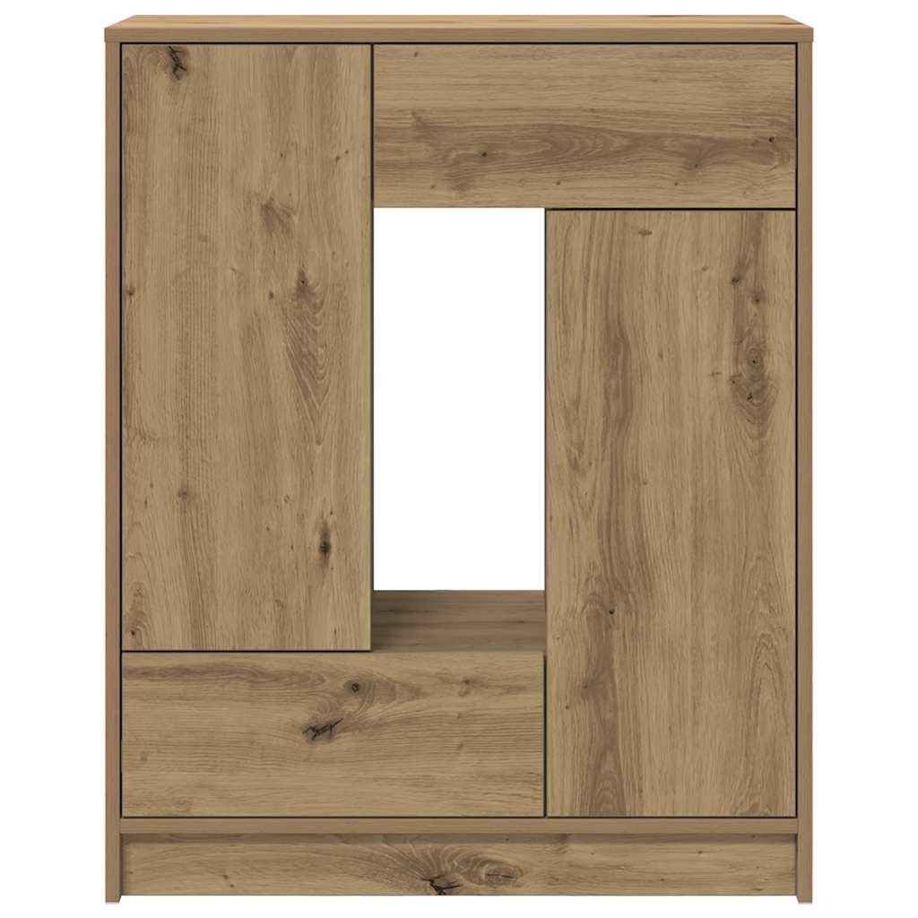 Credenza con Cassetti e Ante Rovere Artigianale 73x31x90 cm