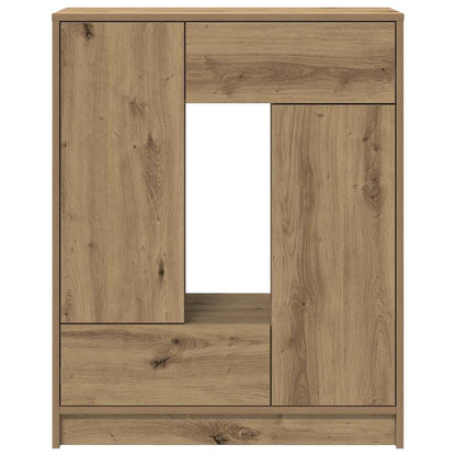 Credenza con Cassetti e Ante Rovere Artigianale 73x31x90 cm