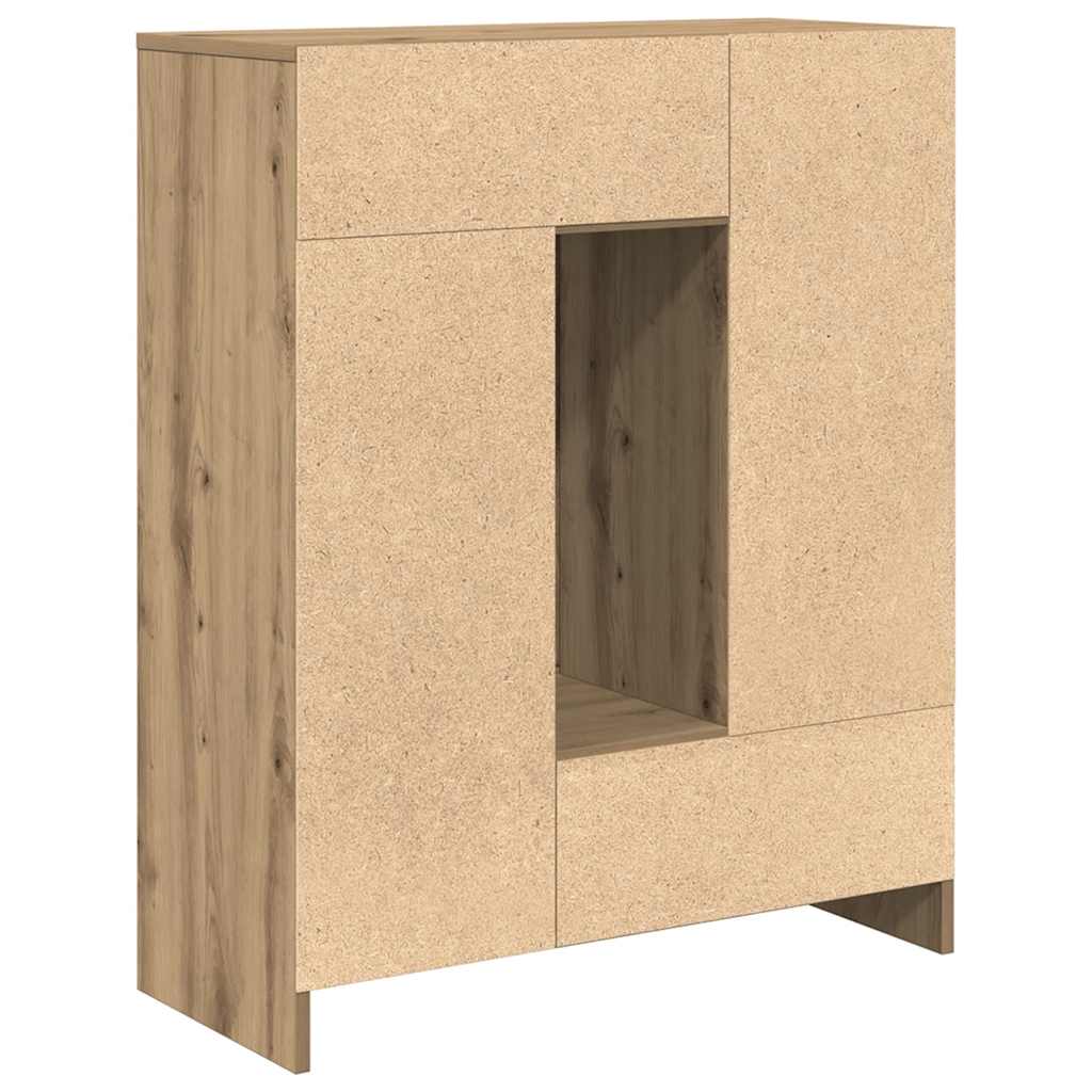 Credenza con Cassetti e Ante Rovere Artigianale 73x31x90 cm