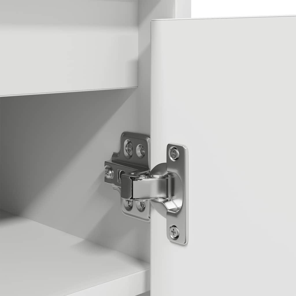 Scarpiera Bianca 29,5x34x76 cm in Legno Multistrato - homemem39