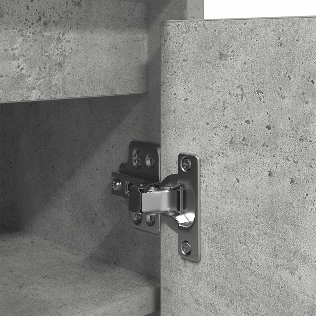 Scarpiera Grigio Cemento 29,5x34x76 cm in Legno Multistrato - homemem39