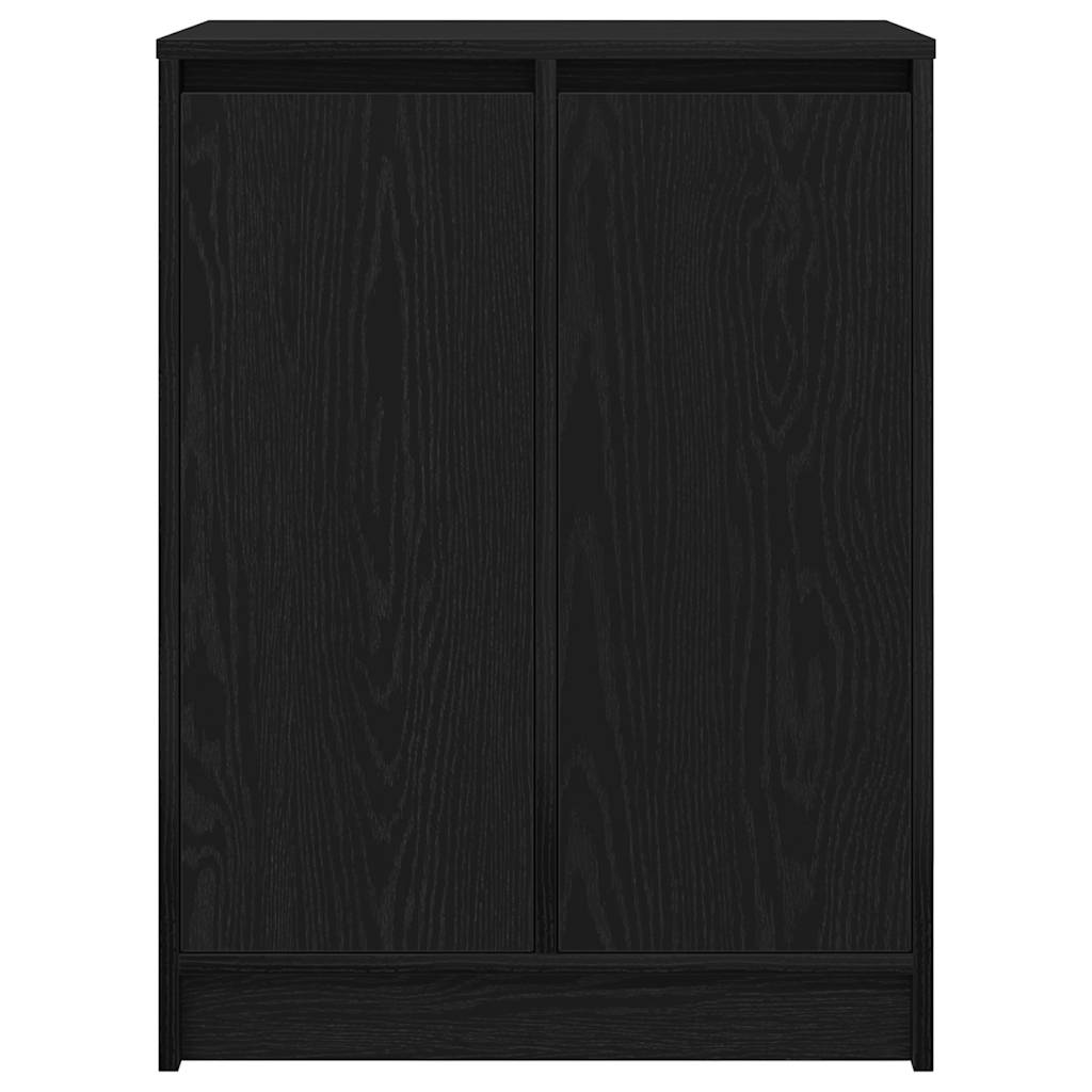 Scarpiera Rovere Nero 57x34x76 cm in Legno Multistrato - homemem39