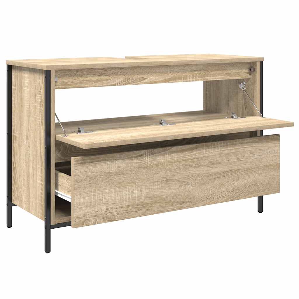 Mobile Lavabo da Bagno con Cassetti Rovere Sonoma 90x34,5x60 cm | homemem39
