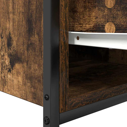 Mobile Lavabo da Bagno con Cassetti Rovere Fumo 90x34,5x60 cm
