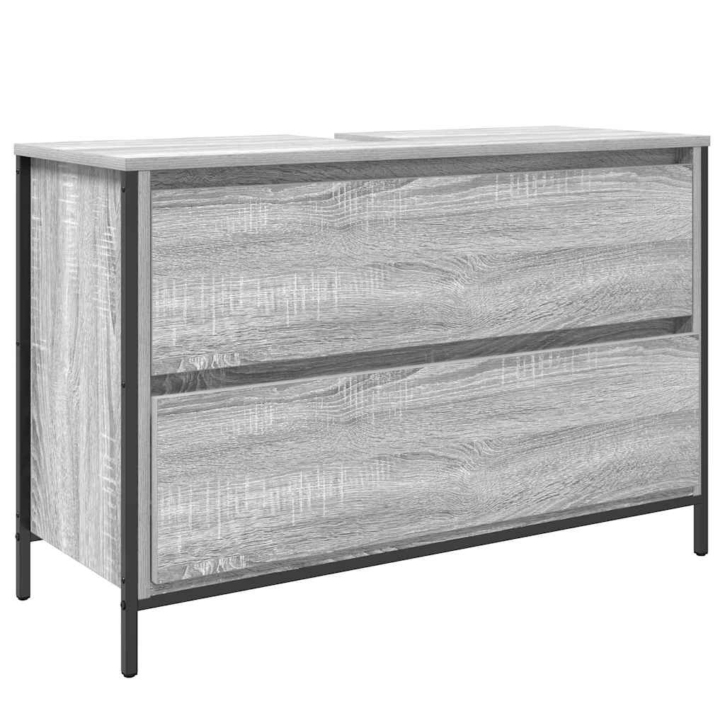 Mobile Lavabo da Bagno con Cassetti Grigio Sonoma 90x34,5x60 cm | homemem39
