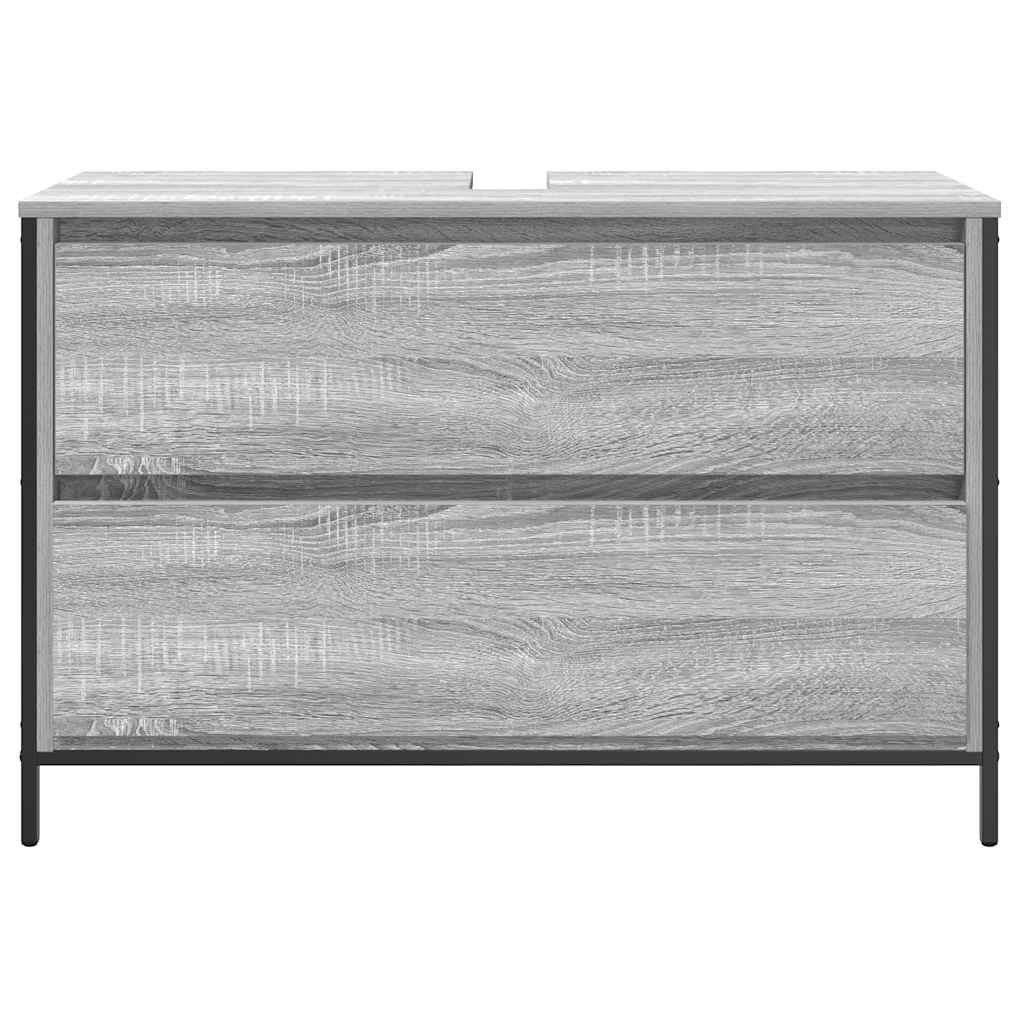 Mobile Lavabo da Bagno con Cassetti Grigio Sonoma 90x34,5x60 cm | homemem39