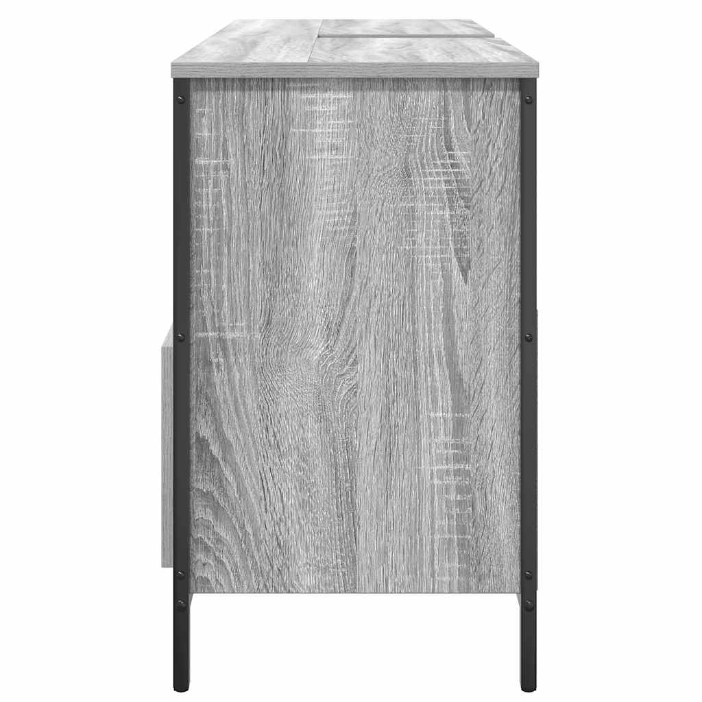 Mobile Lavabo da Bagno con Cassetti Grigio Sonoma 90x34,5x60 cm | homemem39