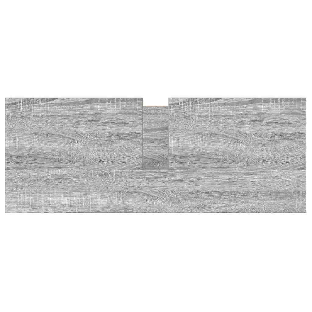 Mobile Lavabo da Bagno con Cassetti Grigio Sonoma 90x34,5x60 cm | homemem39