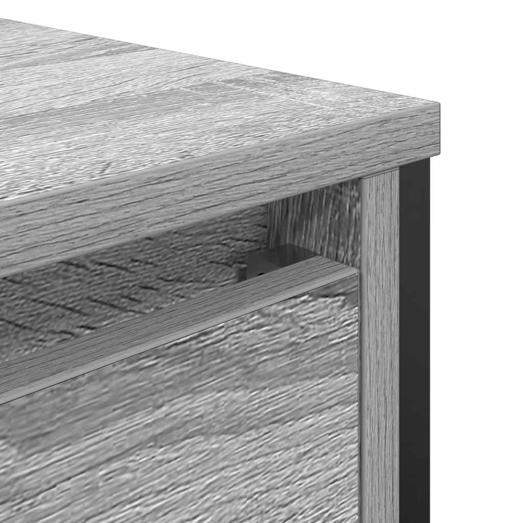 Mobile Lavabo da Bagno con Cassetti Grigio Sonoma 90x34,5x60 cm