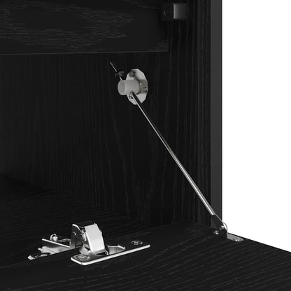 Mobile Lavabo da Bagno con Cassetti Rovere Nero 60x34,5x60 cm