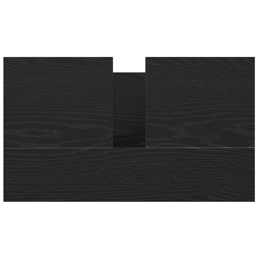Mobile Lavabo da Bagno con Cassetti Rovere Nero 60x34,5x60 cm