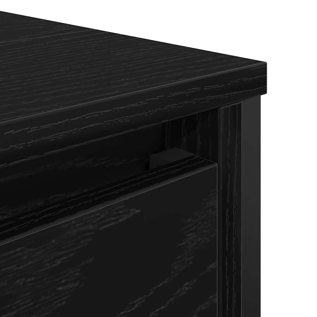 Mobile Lavabo da Bagno con Cassetti Rovere Nero 60x34,5x60 cm | homemem39