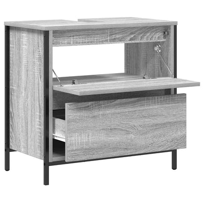 Mobile Lavabo da Bagno con Cassetti Grigio Sonoma 60x34,5x60 cm | homemem39