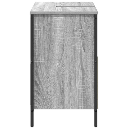 Mobile Lavabo da Bagno con Cassetti Grigio Sonoma 60x34,5x60 cm