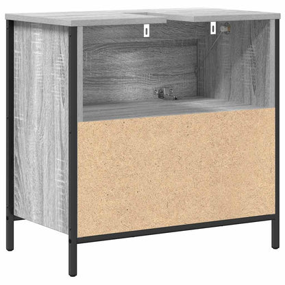 Mobile Lavabo da Bagno con Cassetti Grigio Sonoma 60x34,5x60 cm
