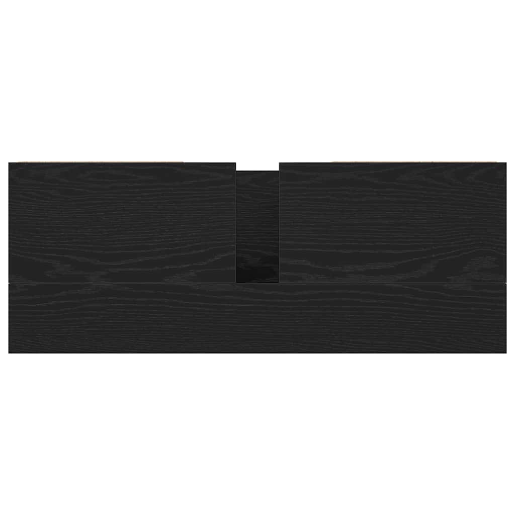 Mobile Lavabo con Cassetti Rovere Nero 90x34,5x60 cm | homemem39