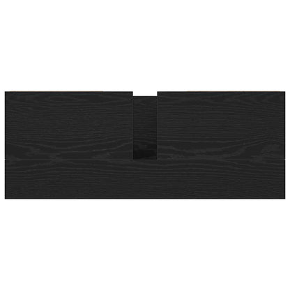Mobile Lavabo con Cassetti Rovere Nero 90x34,5x60 cm