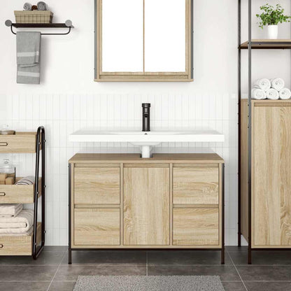 Mobile Lavabo con Cassetti Rovere Sonoma 90x34,5x60 cm | homemem39