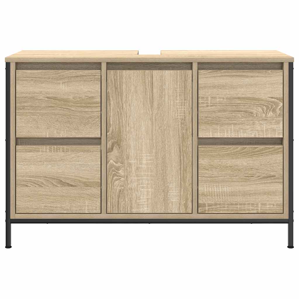 Mobile Lavabo con Cassetti Rovere Sonoma 90x34,5x60 cm | homemem39