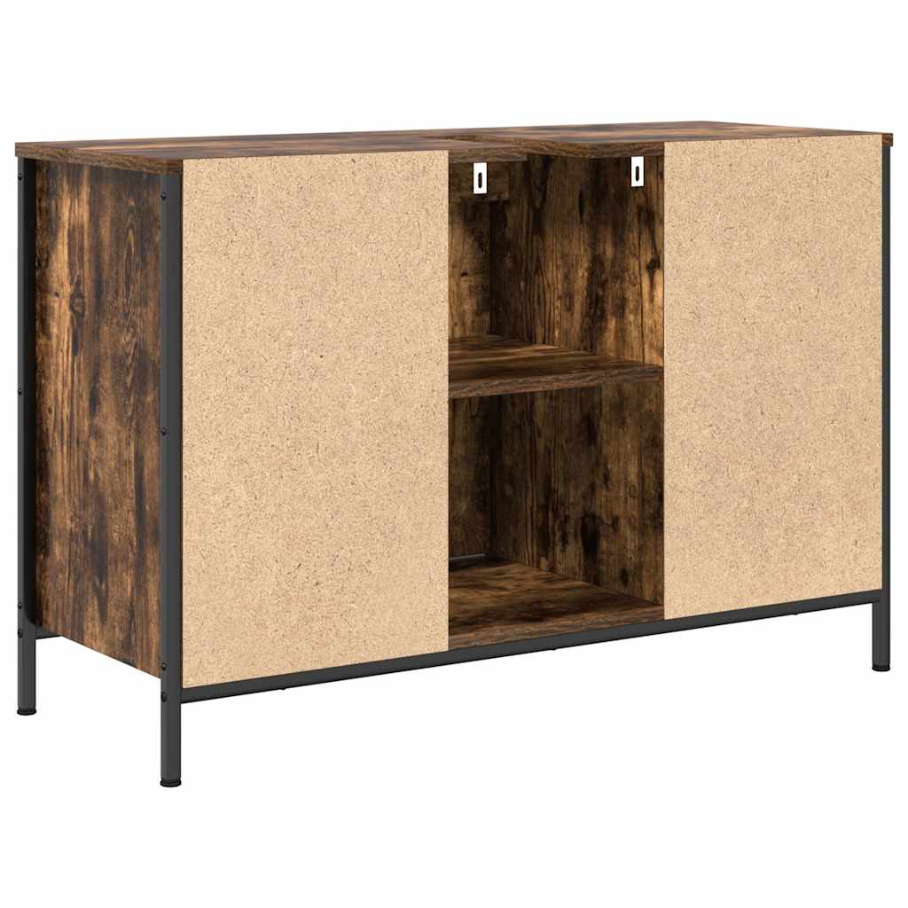Mobile Lavabo con Cassetti Rovere Fumo 90x34,5x60 cm | homemem39