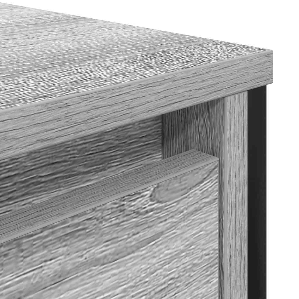 Mobile Lavabo con Cassetti Grigio Sonoma 90x34,5x60 cm