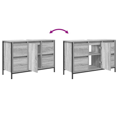 Mobile Lavabo con Cassetti Grigio Sonoma 90x34,5x60 cm | homemem39