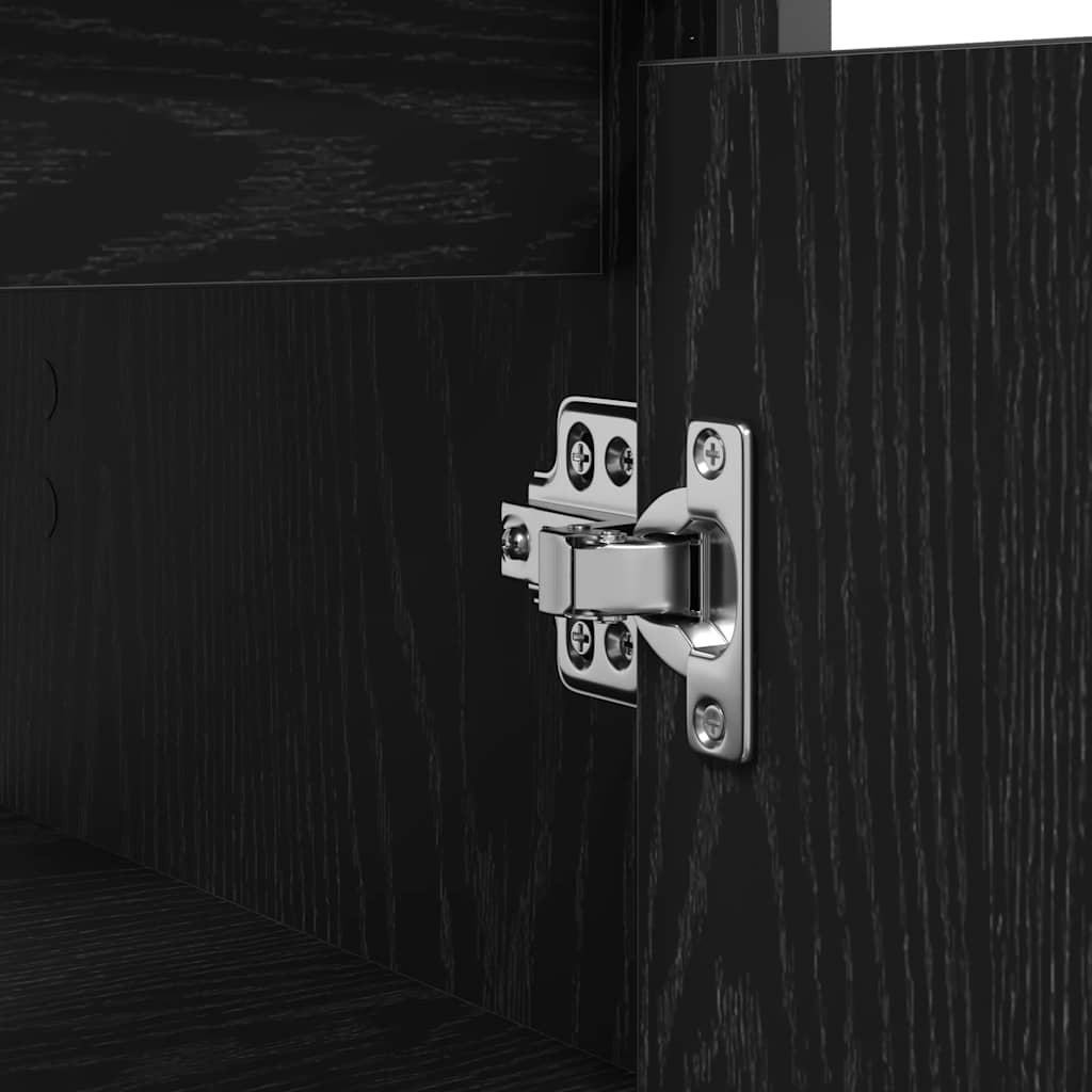 Mobile Lavabo da Bagno Nero 60x34,5x60 cm